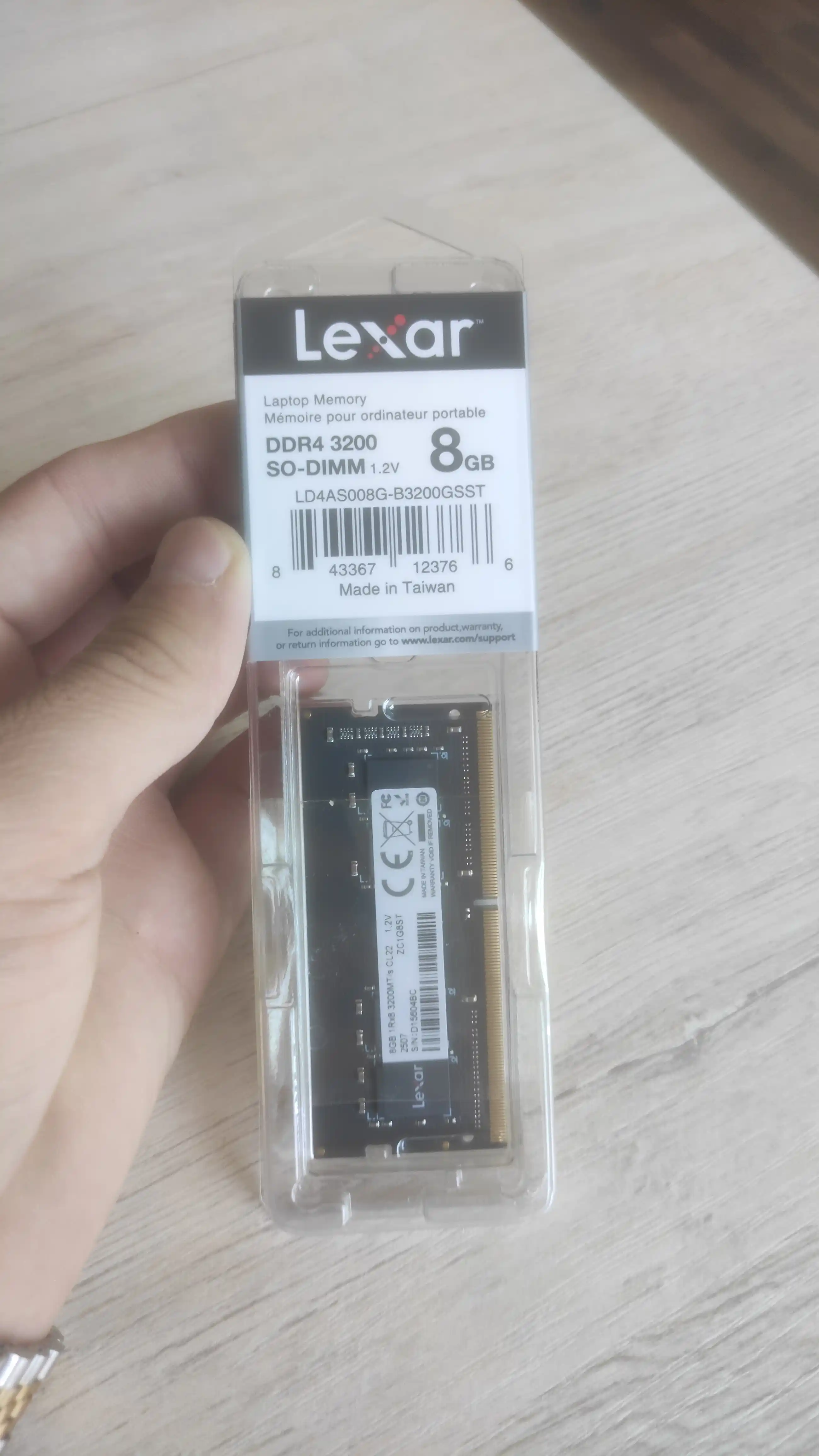 Operativ xotira OZU DDR4 Lexar 8 gb 16 gb 32 gb 3200 MHz sodimm, noutbuk uchun 