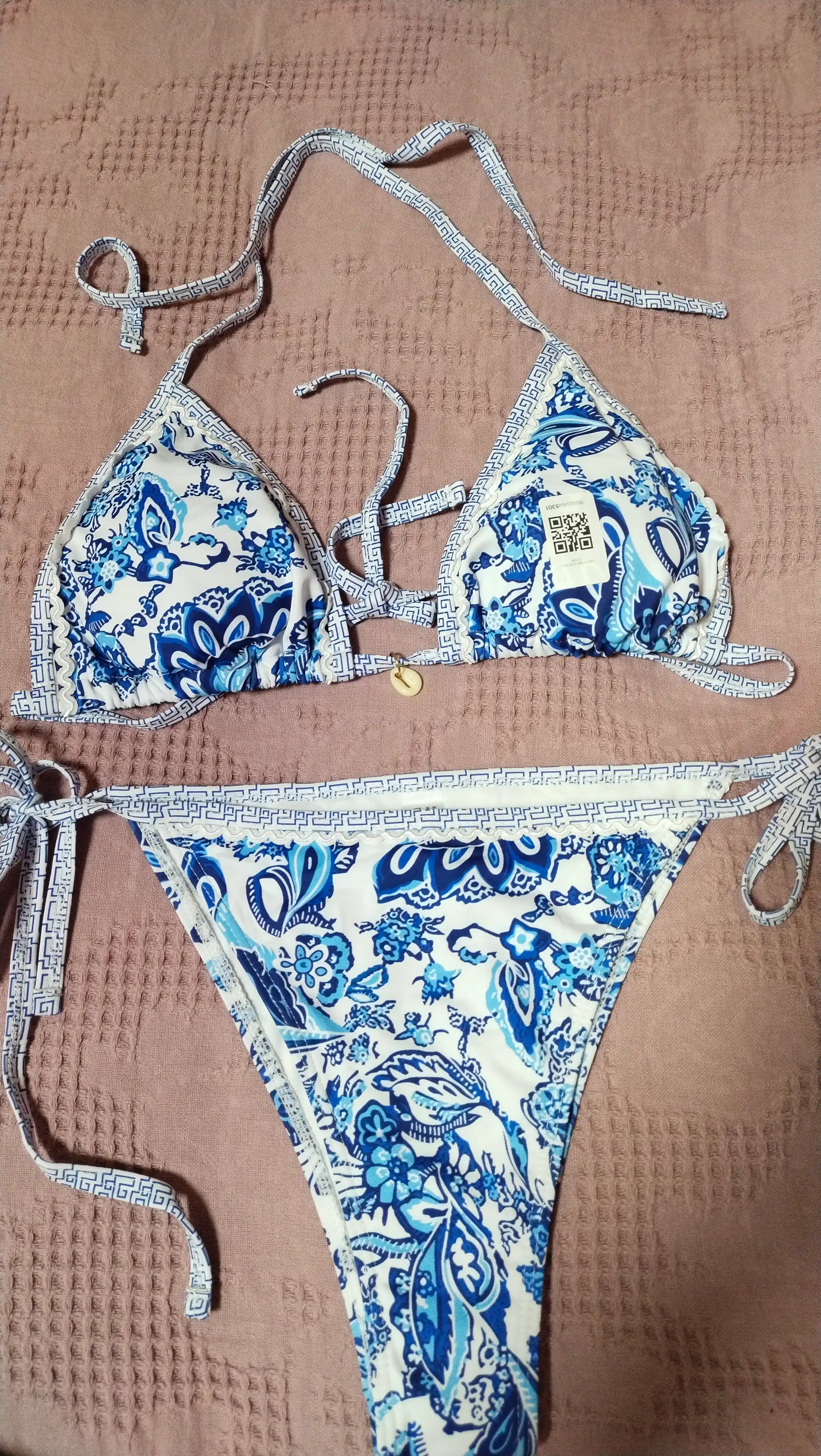 Ayollar bikinili suzish kostyumi, ikki qismli, 5 ta rang
