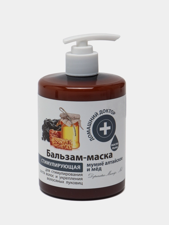 Бальзам-маска для роста волос, против выпадения волос, Domashniy Doktor, 500 мл