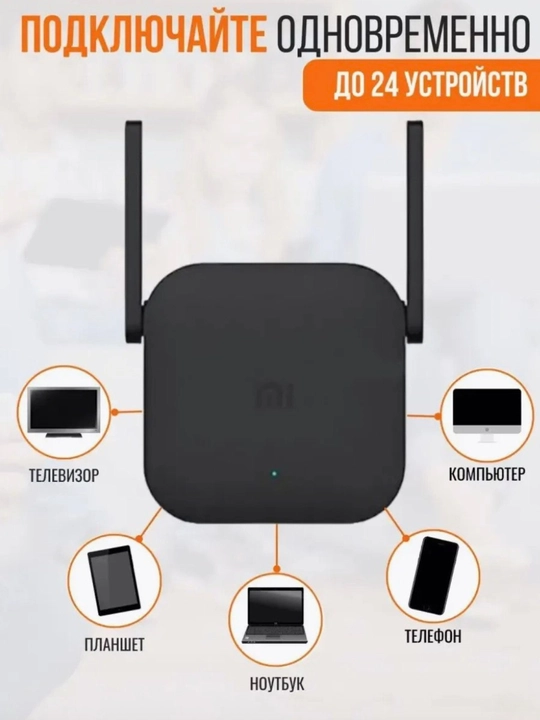 Xiaomi Mi WiFi Amplifier Pro R03 universal Wi-Fi signal kuchaytirgich (o‘zgartirgich bilan