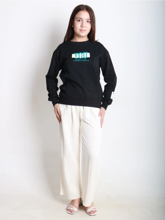 Ayollar paxtali svitshot – iliq, yumshoq, universal L-XL