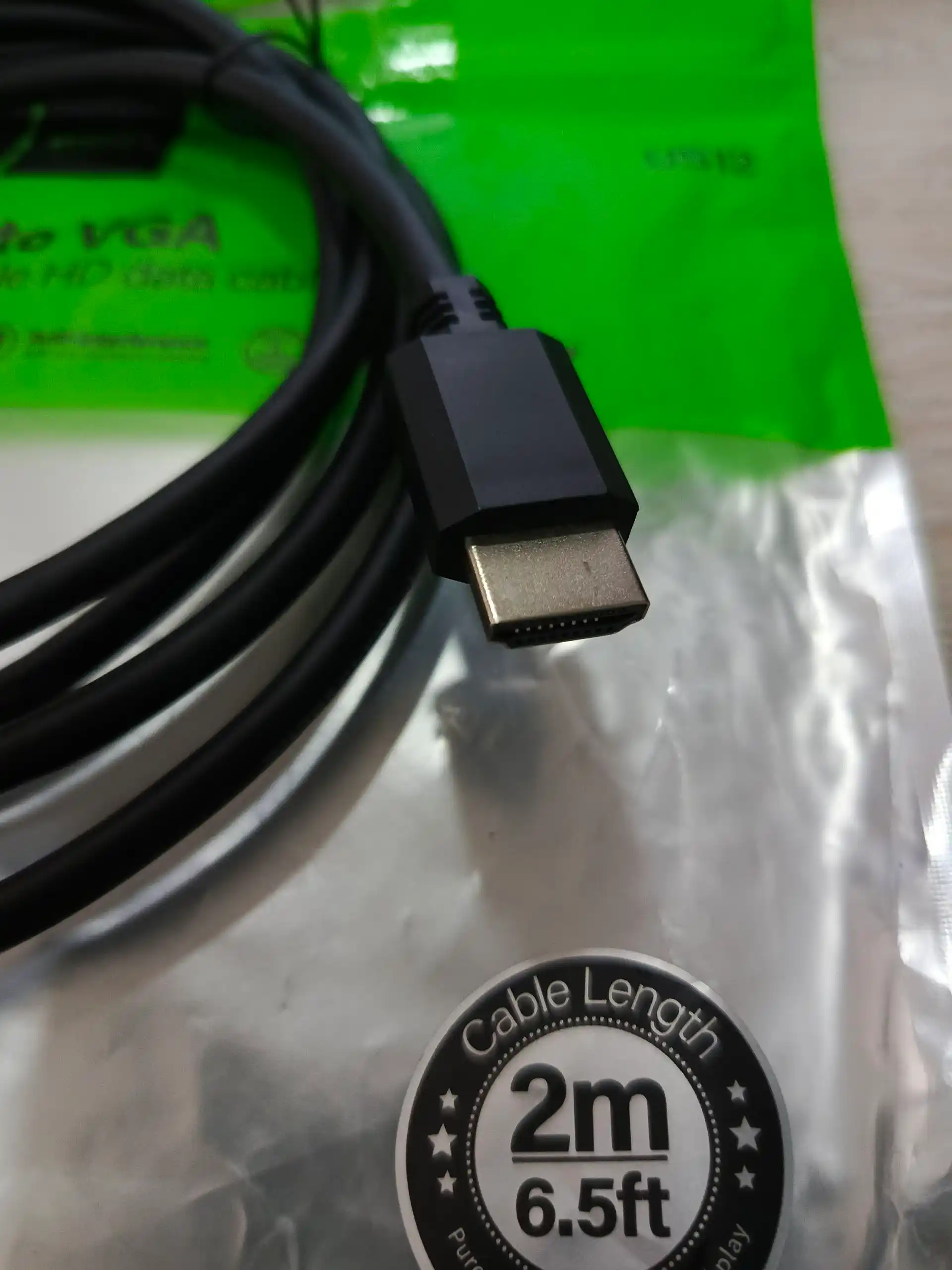 HOCO VGA, HDMI kabeli monitor va kompyuterga, 1-2 metr, televizor uchun adapter otkazgich