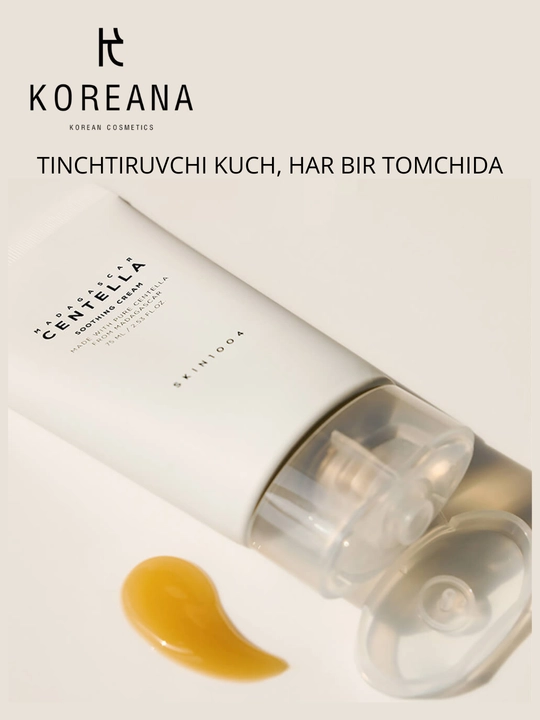 SKIN1004 Madagascar Centella Soothing Cream sentellali sovituvchi himoya kremi, 75 ml