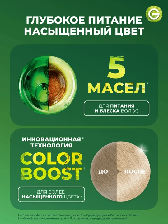 Garnier "Color Naturals" soch uchun chidamli ozuqaviy bo‘yoq kremi, 111 rangli Pl.Blond