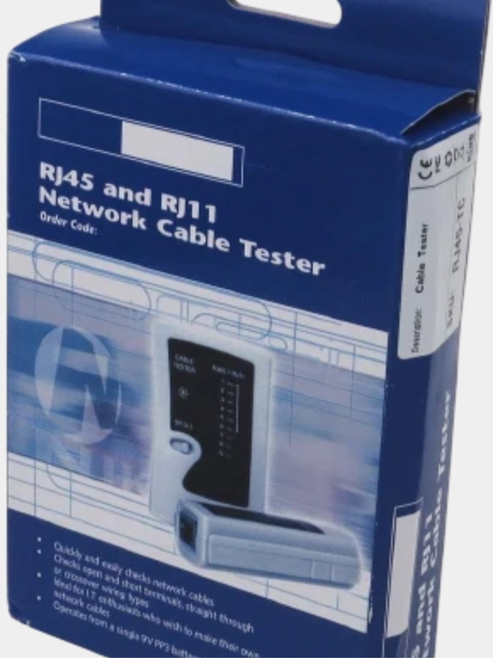 RJ45 va RJ11 tarmoq kabeli sinov qurilmasi