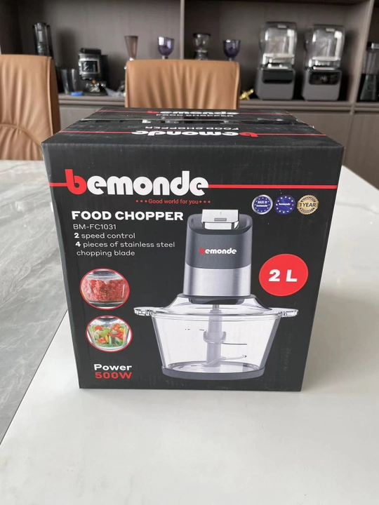 Chopper 2 L bemonde BM-FC1031, 500vat, shisha idish, 4 pichoq, 2 tezlik