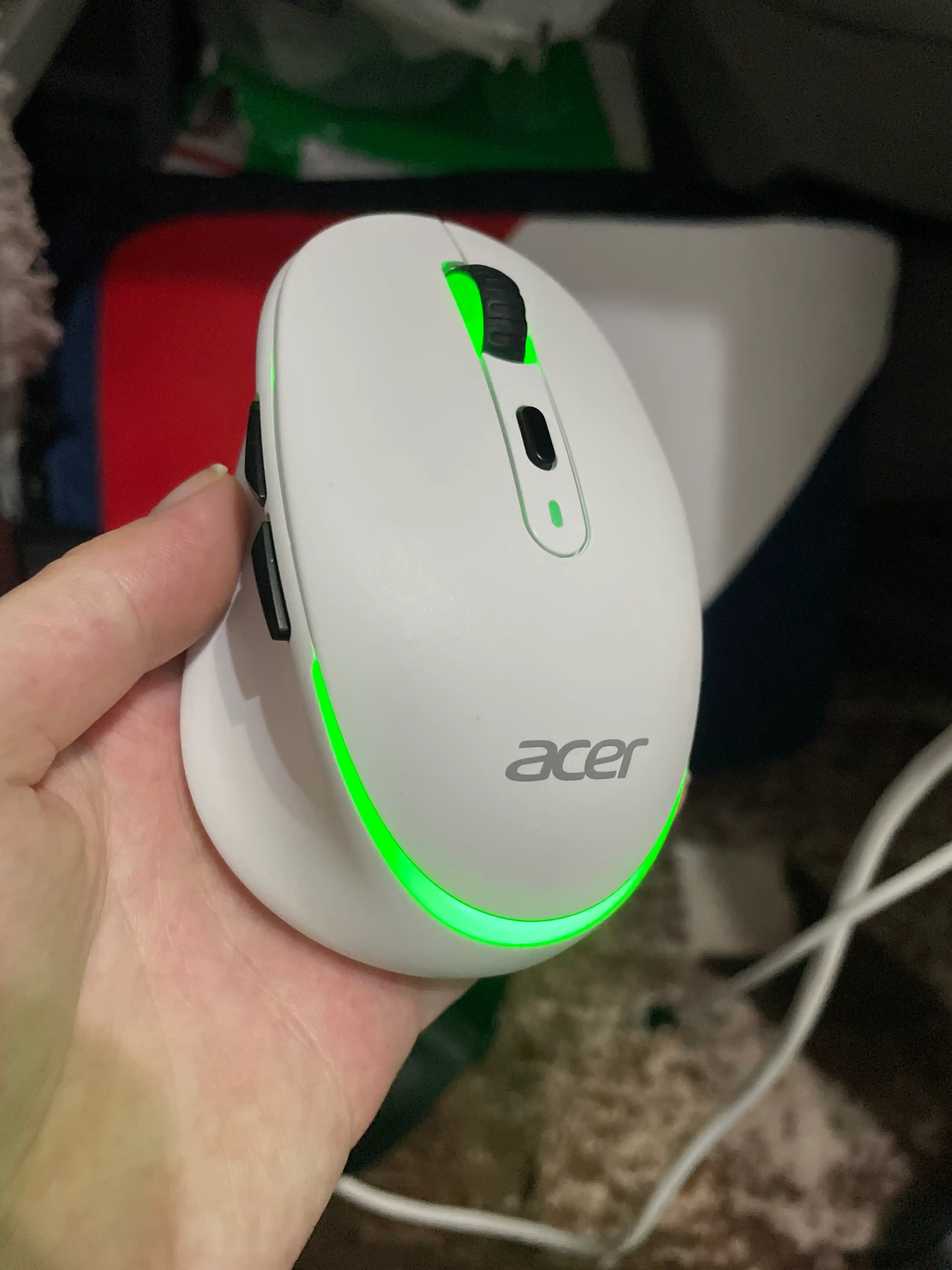 Simsiz kompyuter mini-sichqonchasi ACER, 2 rejim Bluetooth +2.4G, RGB orqa yorug'lik bilan