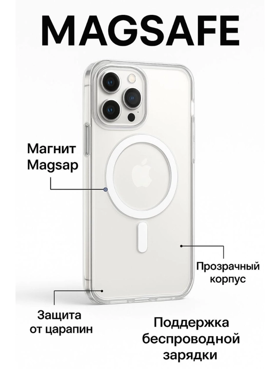 Чехол MagSafe для iPhone чехол на айфон 12, 13, 14, 15, 16, 17,  Pro Max, Mini