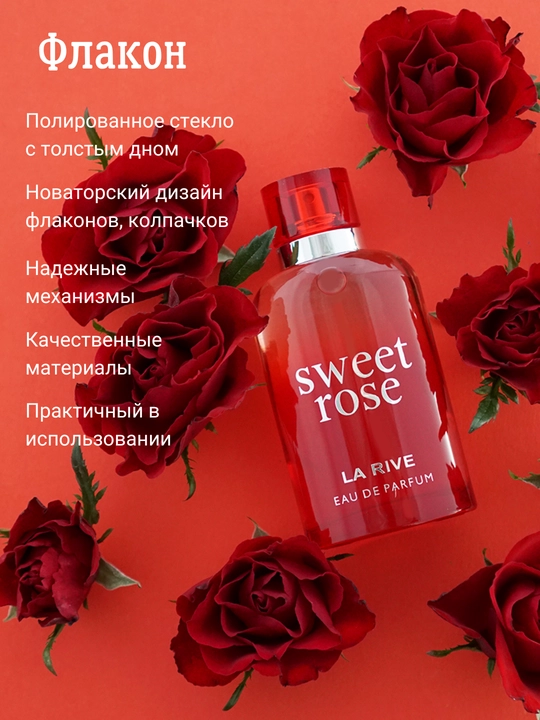 Ayollar parfyumlangan suvi La Rive Sweet Rose, 90 ml
