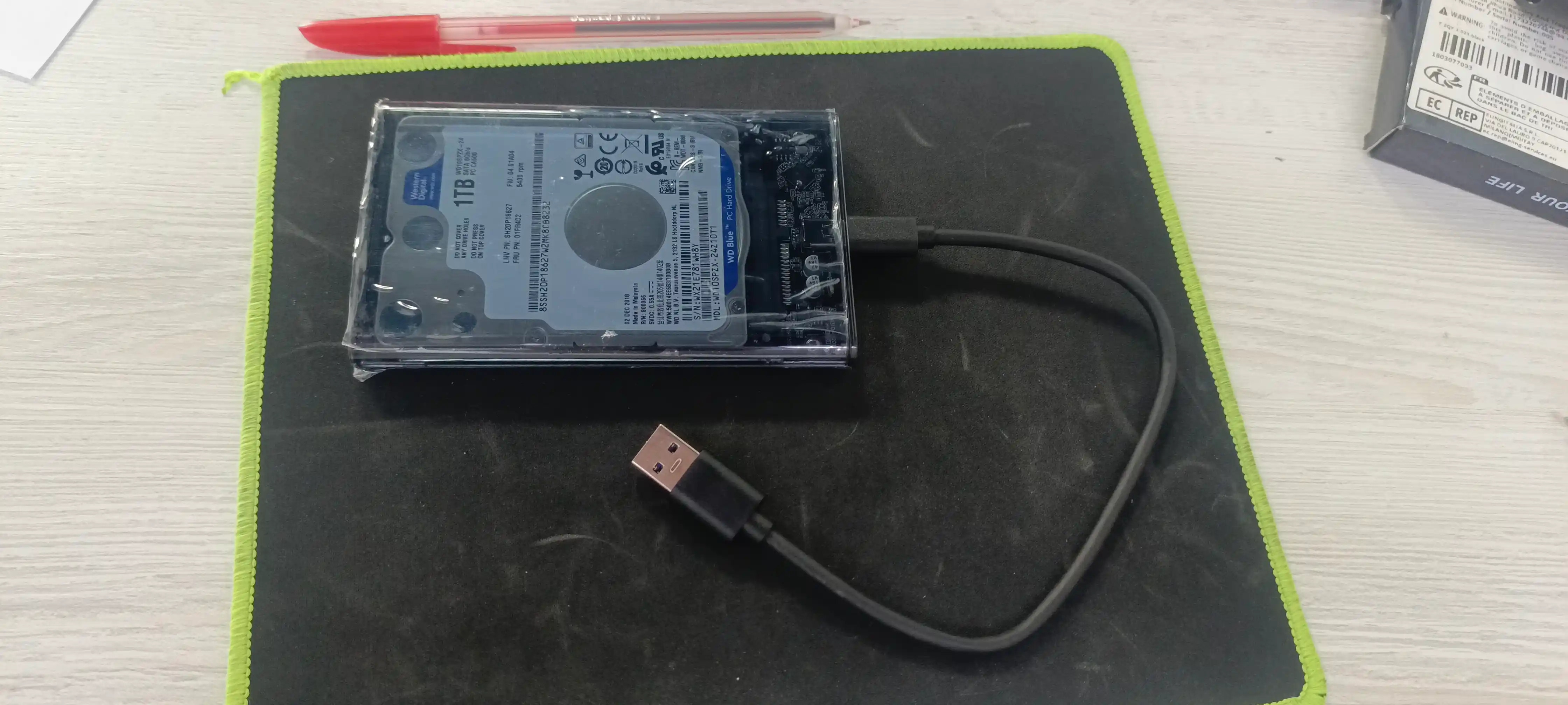 Корпус-кейс для внешнего жесткого диска SATA, USB 3.1, HDD SSD 2.5