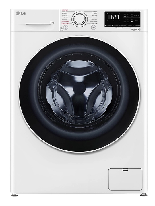 Kir yuvish mashinasi LG F4V3ES6W, 11 kg, INVERTER, AIDD Steam - 