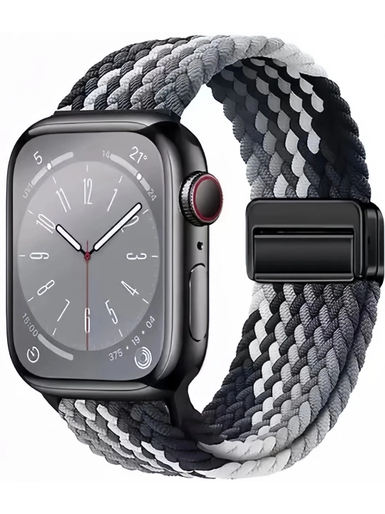 Neylon to‘qilgan magnitli bilaguzuk Apple Watch 3–9/SE/Ultra uchun, 38–49 mm - 