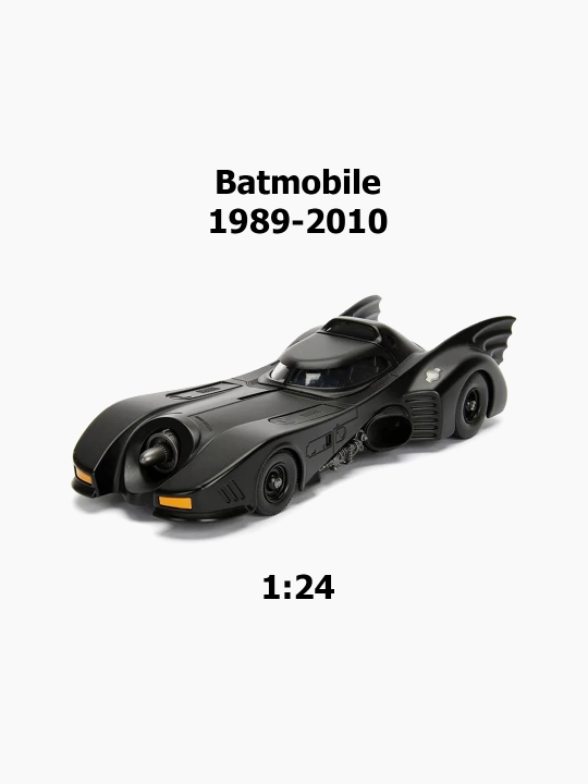 Масштабная модель Бэтмобиль Batmobile, металлическая 1:24 звук свет, выдвижные элементы - 