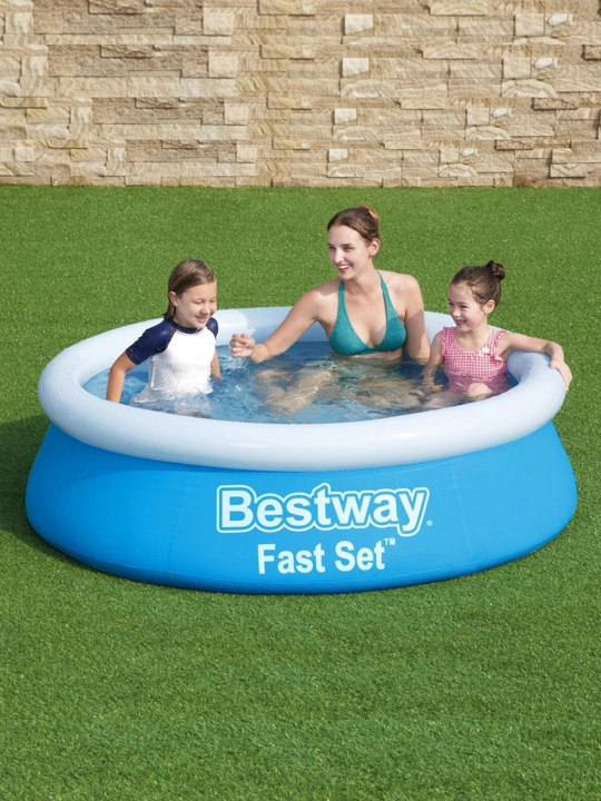 Бассейн надувной Bestway Fast Set, до 3800 литров, прочный ПВХ