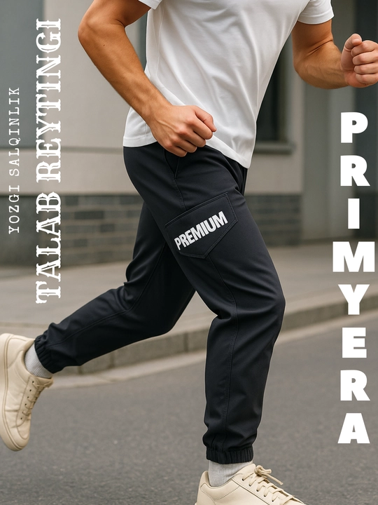 Sport shimi, joggeri, yumshoq, yozgi yengil triko, yon chontakli