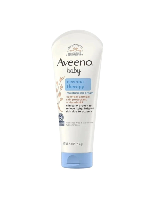 Aveeno Baby ekzema uchun namlantiruvchi krem, 206 g, kolloid suli va B5 vitamini bilan