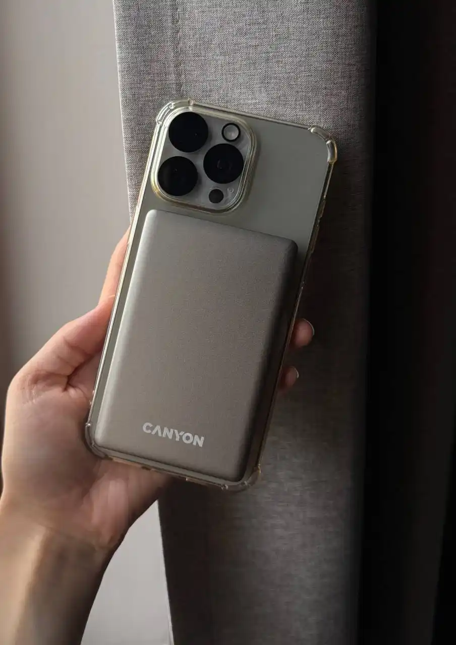 Simsiz magsafe power bank CANYON OnPower Slim, iphone uchun, 5000 mA, 10000 mA