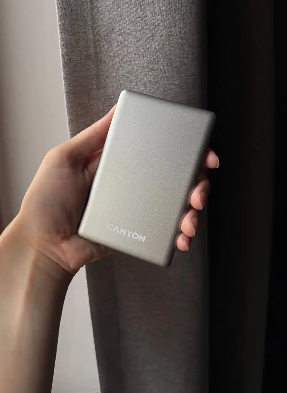 Simsiz magsafe power bank CANYON OnPower Slim, iphone uchun, 5000 mA, 10000 mA