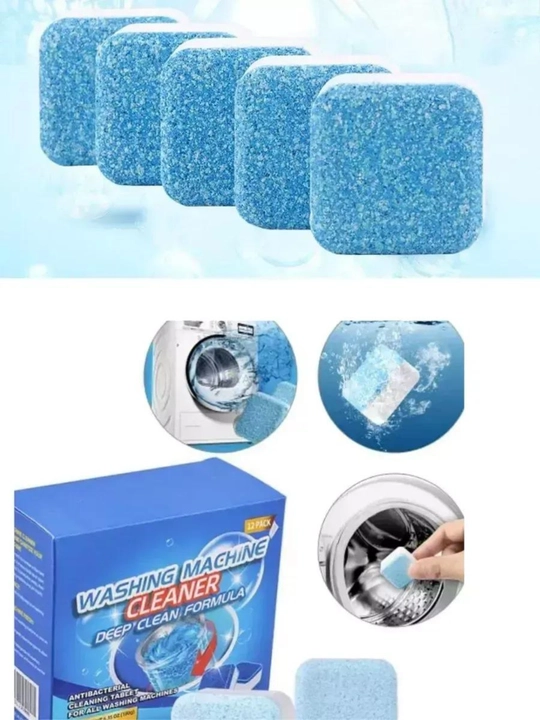 Kir yuvish mashinasi barabanlari uchun tozalash vositasi qutida 12 dona