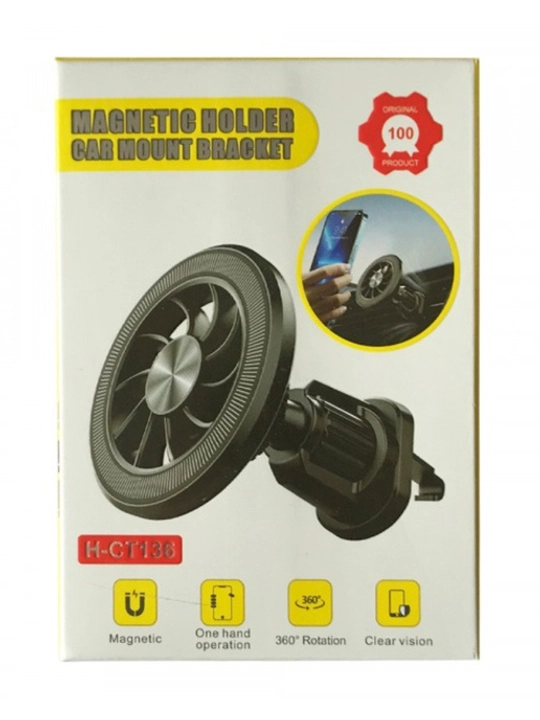 MagSafe CT-136 qora avtomobil telefon ushlagichi havalandiruvchida