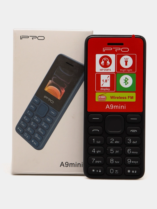 Tugmali telefon IPRO a9 MINI, IMEI ro‘yxatdan o‘tkazilgan. 2 sim, fleshka qo'ysa bo'ladi