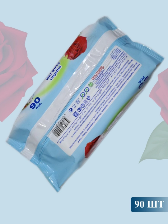 Taffy nam salfetkalari, 90 dona
