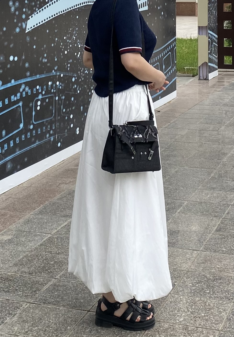 ​Yubka ayol balon maxi, cho'ntaklari bilan elastik tasmali yozgi