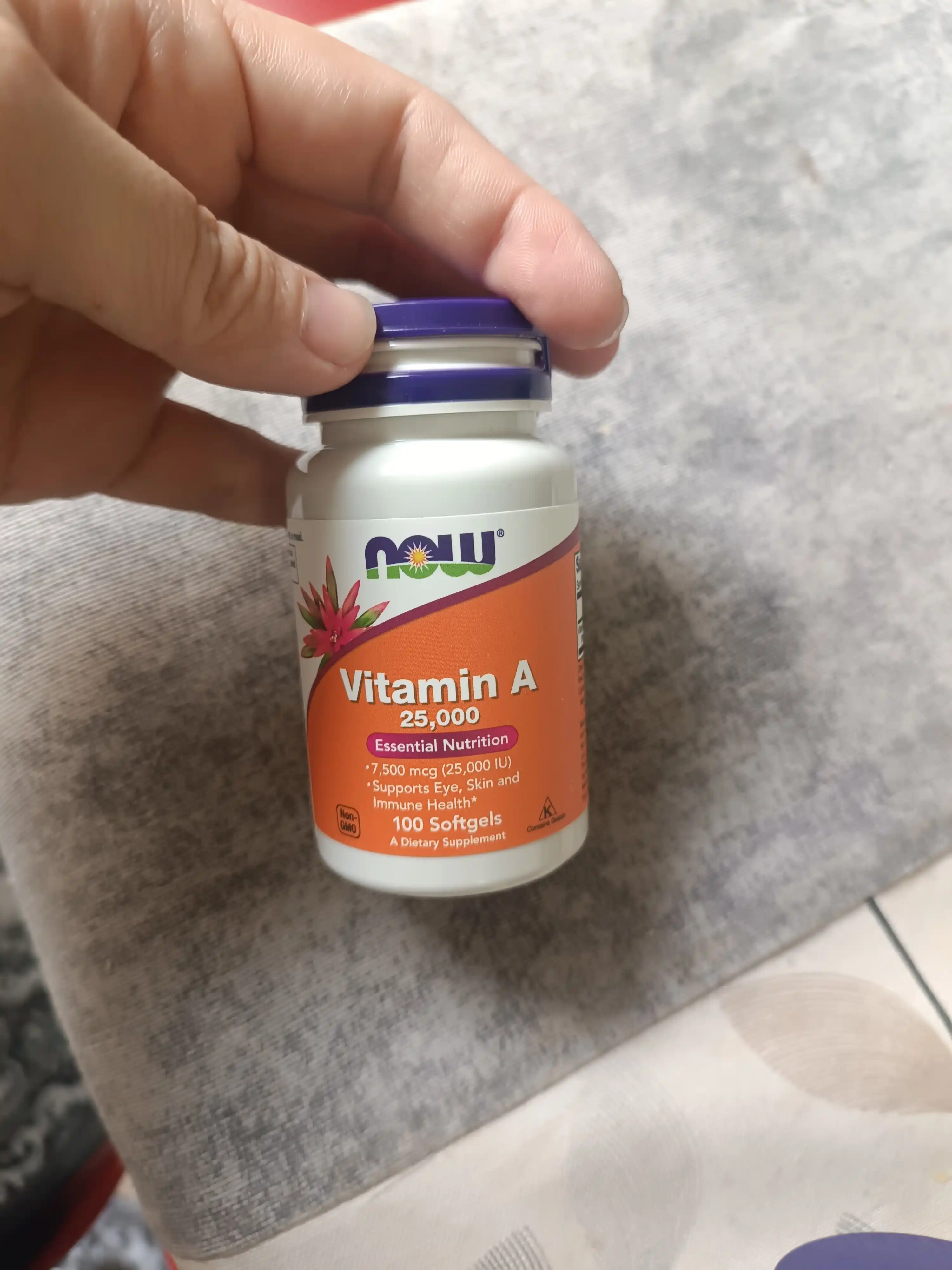 Витамин А 25000 ME Now Supplements, 100 капсул, Халяль