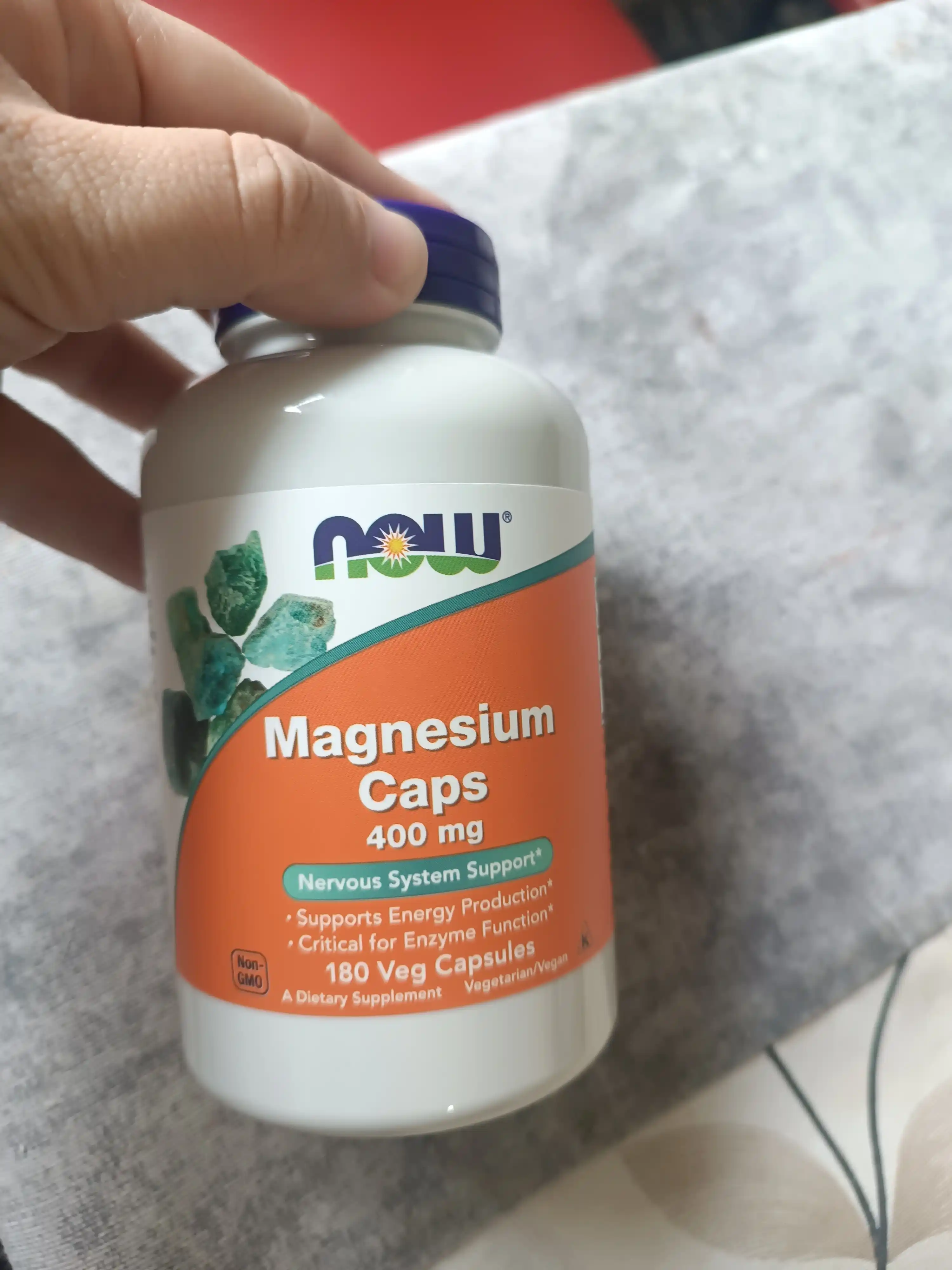 NOW Foods Magniy mushaklar va asab tizimini qo'llab quvvatlash uchun 400 mg, 180 kapsula