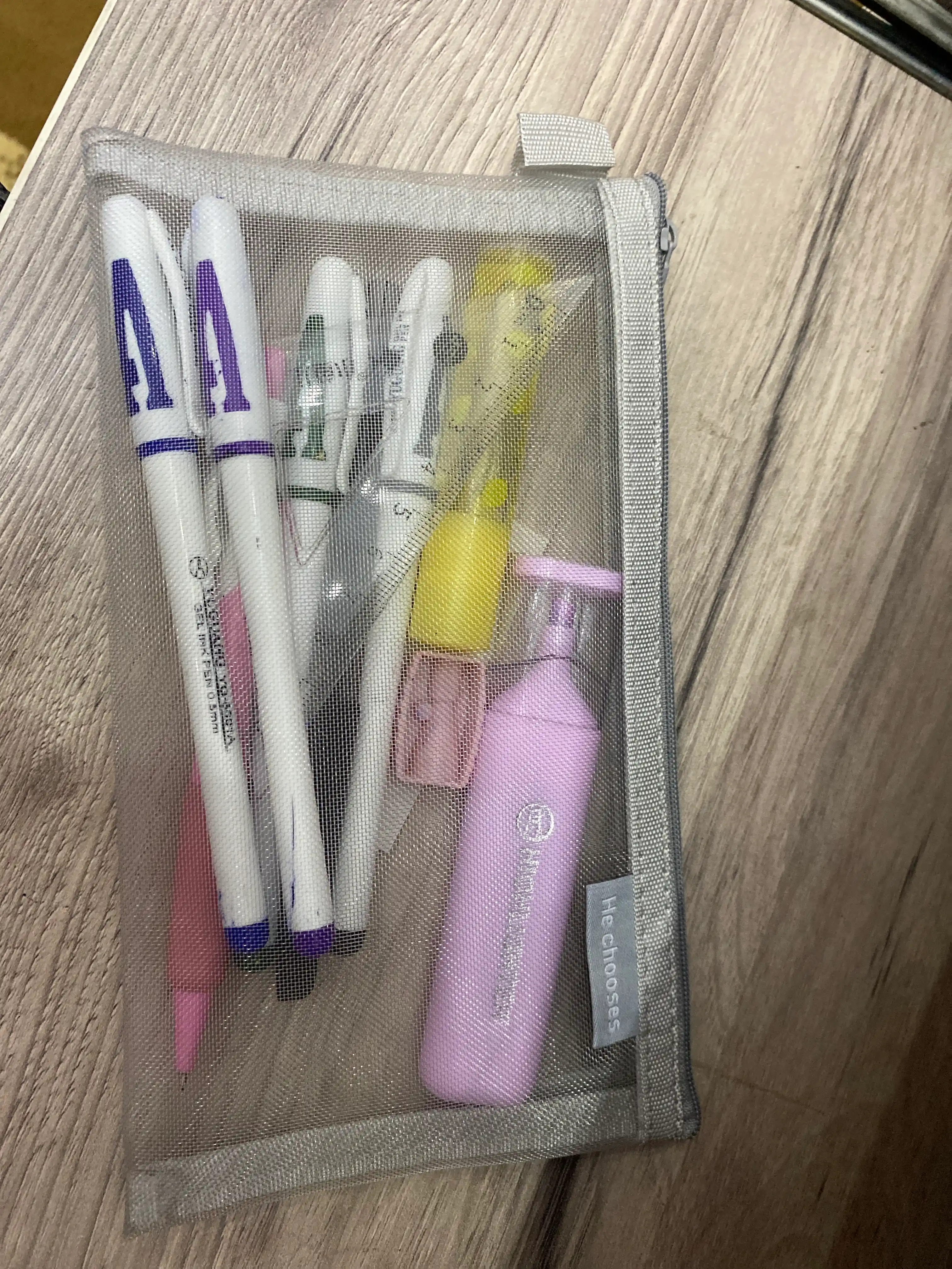 Kosmetik sumka-penal, shaffof, to'rli
