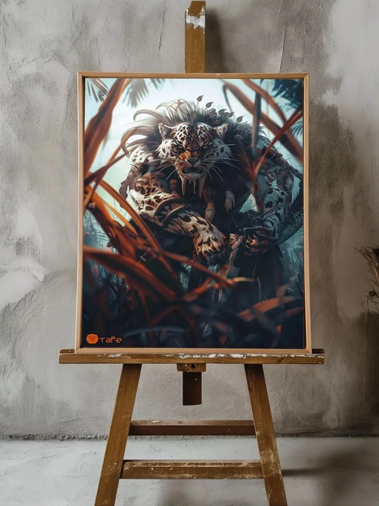 ARTERY devoridagi interyer rasmi, kanvasga bosma, ramka ostidagi poster