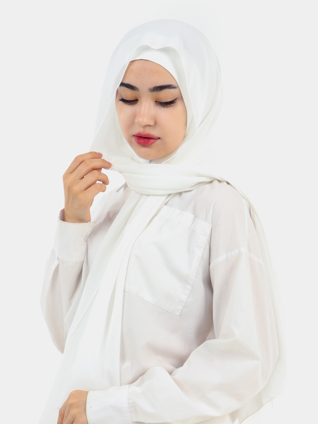 Magnitli shifon daxanli sharf, Kaliforniya boni-sharfi, shifonli sharf, o'lcham 180*75