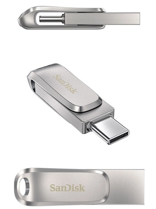 Usb flash hotira Sandisk Ultra 16/32/64/128GB Dual Drive Luxe, USB 3.2+Type C OTG