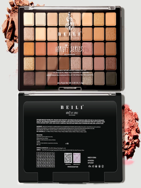 BEILI ko‘z soyalari 40 xil rangda, xira, shimmer, neytral tuslarda