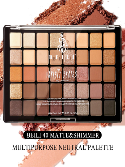BEILI ko‘z soyalari 40 xil rangda, xira, shimmer, neytral tuslarda - 