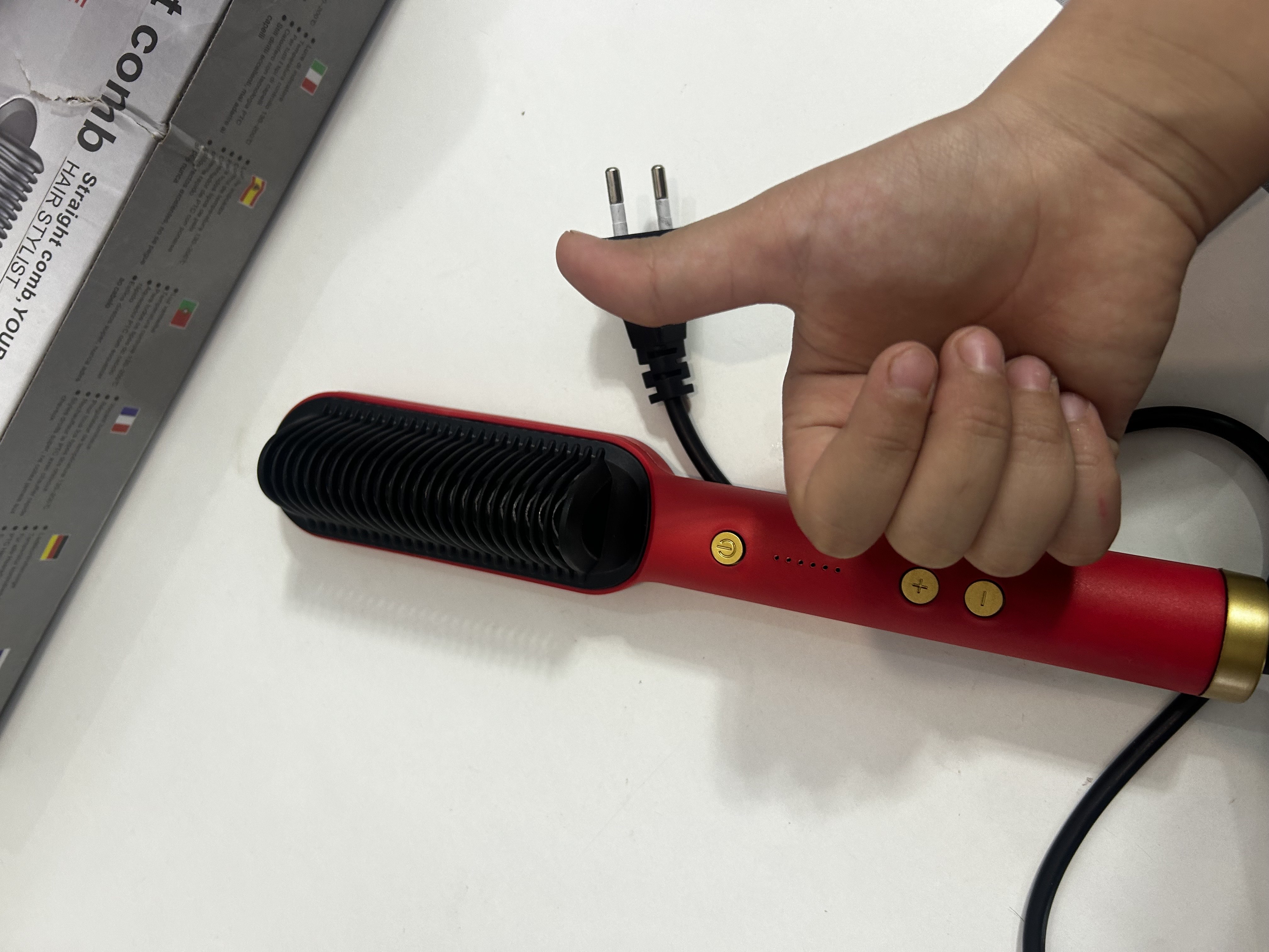 Soch tekislagich taroq elektr professional keramik ionizatsiyali ütü mini to'g'irlagich