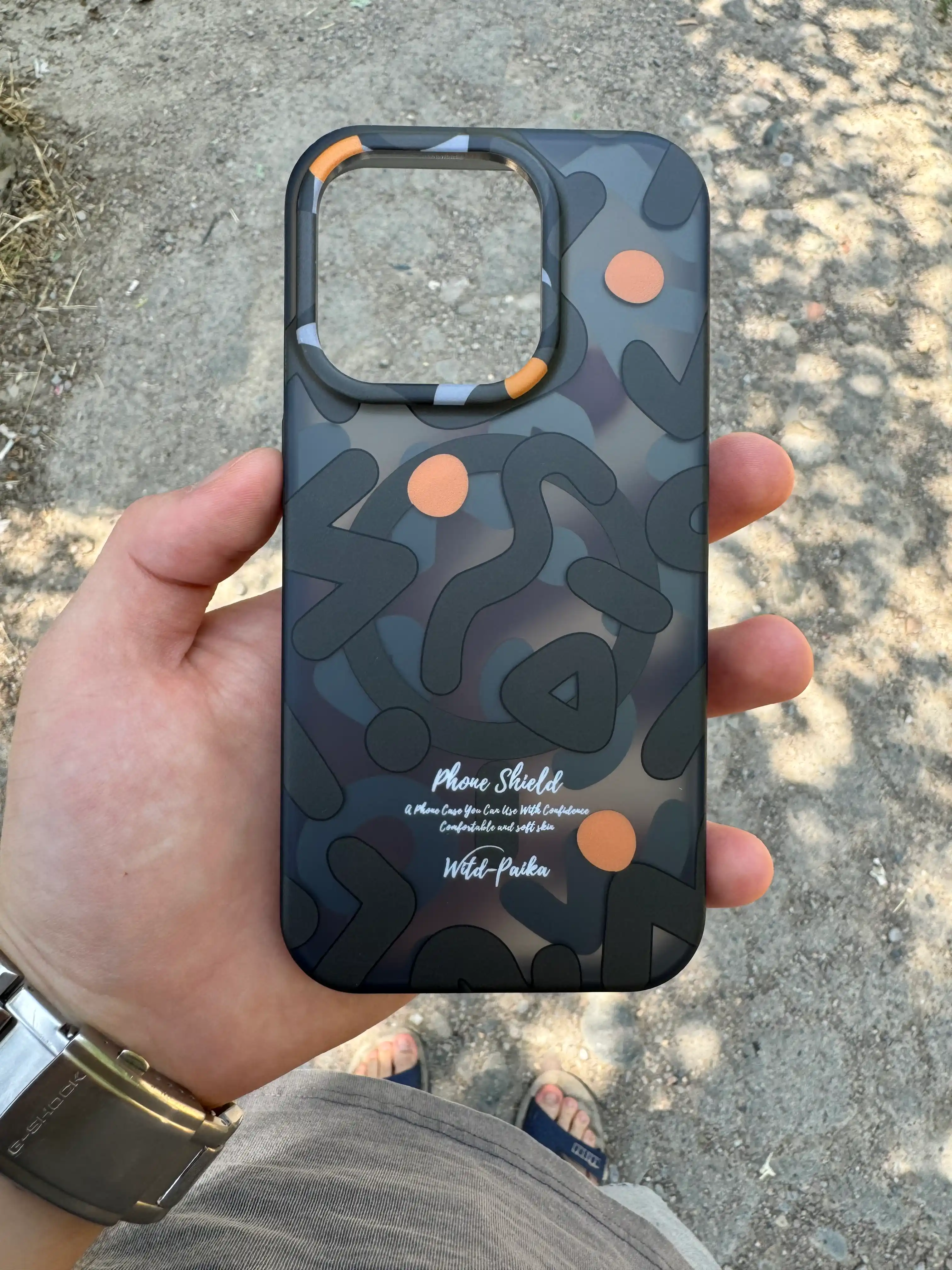 IPhone 15 16 Pro/Maks uchun Art Graffiti Design Case Matte MagSafe