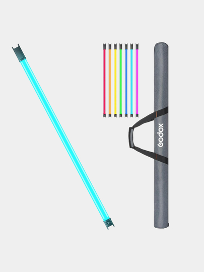 RGB trubkasi Godox TL120 — studiyaviy yorug‘lik,yorqinlik va rangni sozlash, Bluetooth/DMX
