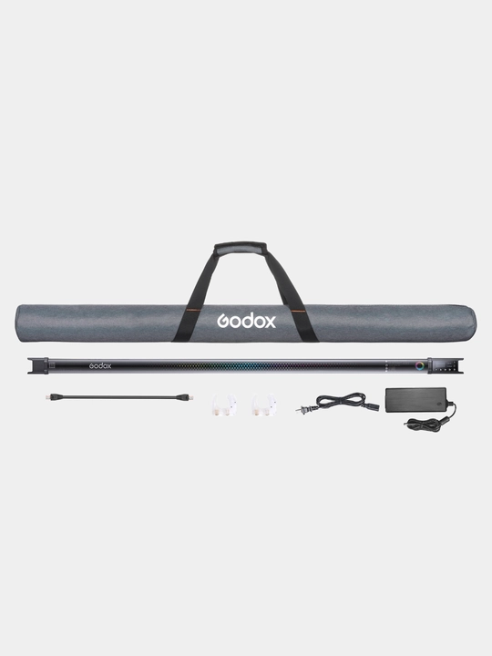 RGB trubkasi Godox TL120 — studiyaviy yorug‘lik,yorqinlik va rangni sozlash, Bluetooth/DMX