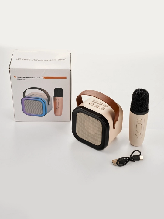 Karaoke simsiz Bluetooth karnay, bitta mikrofonli, bolalar uchun 6W