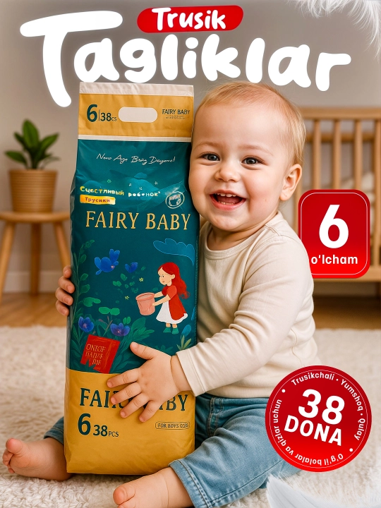 FERIY BABY  trusikchali tagliklari. O'lcham 6, dona 38, vazn 15-18 kg - 