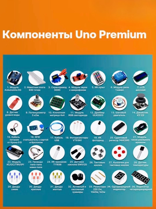 Набор Arduino Uno для обучения – подходит для новичков и опытных пользователей