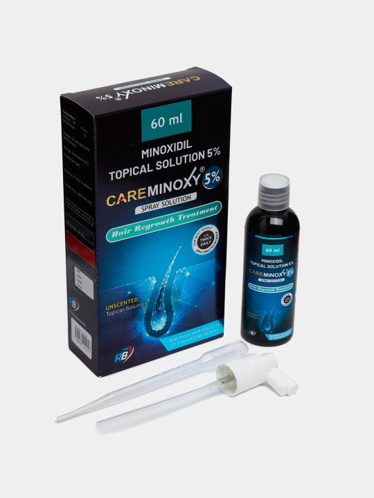 Soch va soqol o'stirish uchun vosita Minoxidil Careminoxy 5%, 60 ml Spray Solution - 
