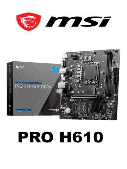 MSI PRO H610M-S ona platasi — DDR4, LGA1700, Intel 12/13/14 avlod - 