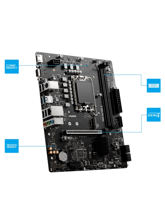 Материнская плата MSI PRO H610M-S — DDR4, LGA1700, Intel 12/13/14 поколения