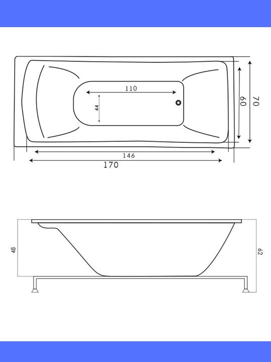 Ванная 170x70