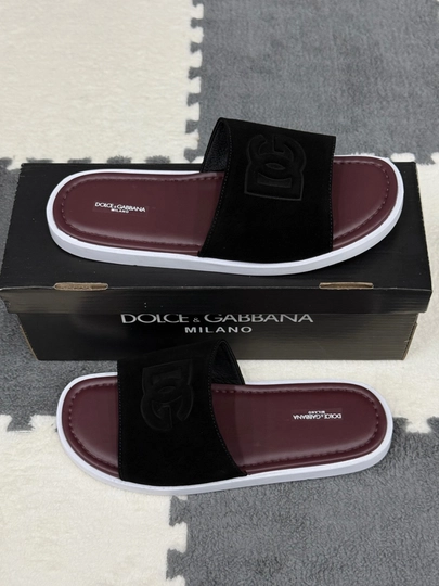 Мужские шлепанцы DOLCE & GABBANA — RICCI07-D7G-ТЕМНБОР-41