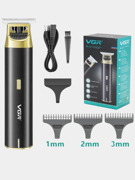 Trimmer qaychi va soqol mashinasi, professional, simsiz, VGR
