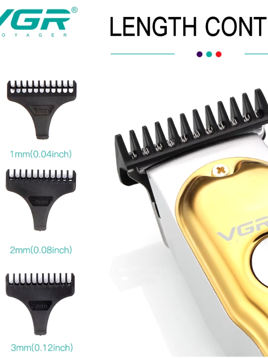 Trimmer qaychi va soqol mashinasi, professional, simsiz, VGR