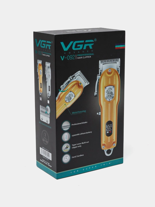 Trimmer qaychi va soqol mashinasi, professional, simsiz, VGR